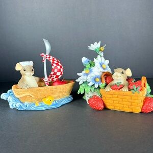 Longaberger Fitz Floyd Charming Tails “Happy To Bee Friends” & “Same Boat Togeth